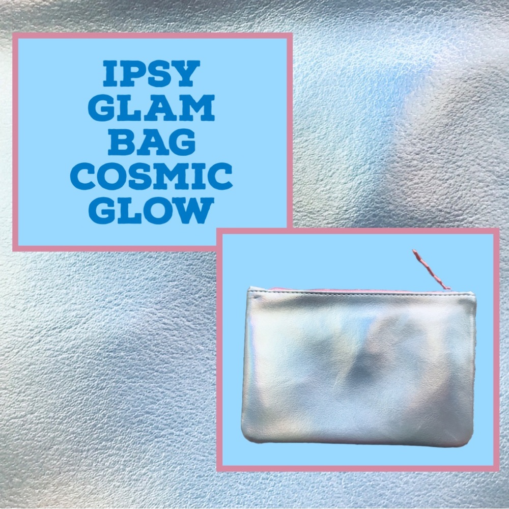 ****SOLD**** Ipsy Cosmic Glow Glam Makeup Beauty Bag Iridescent Silver Pink